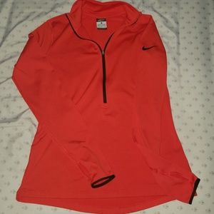 Coral Nike Half Zip Pullover